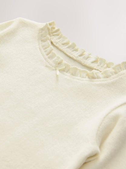 Dsiney Kidz - Ecru White Long Sleeve Pointelle T-Shirt (3mths-7yrs) image 6