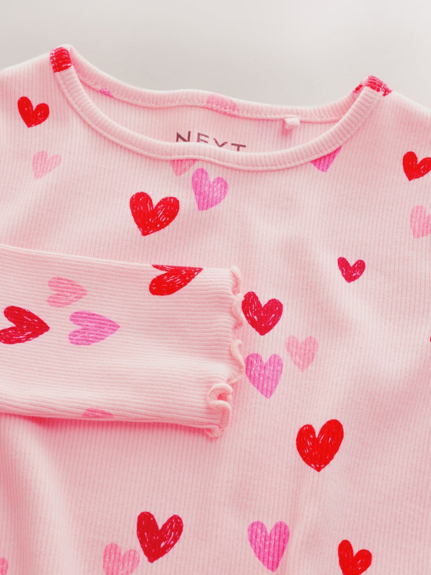 Dsiney Kidz - Pink Heart Rib Long Sleeve T-Shirt (3mths-7yrs) image 8