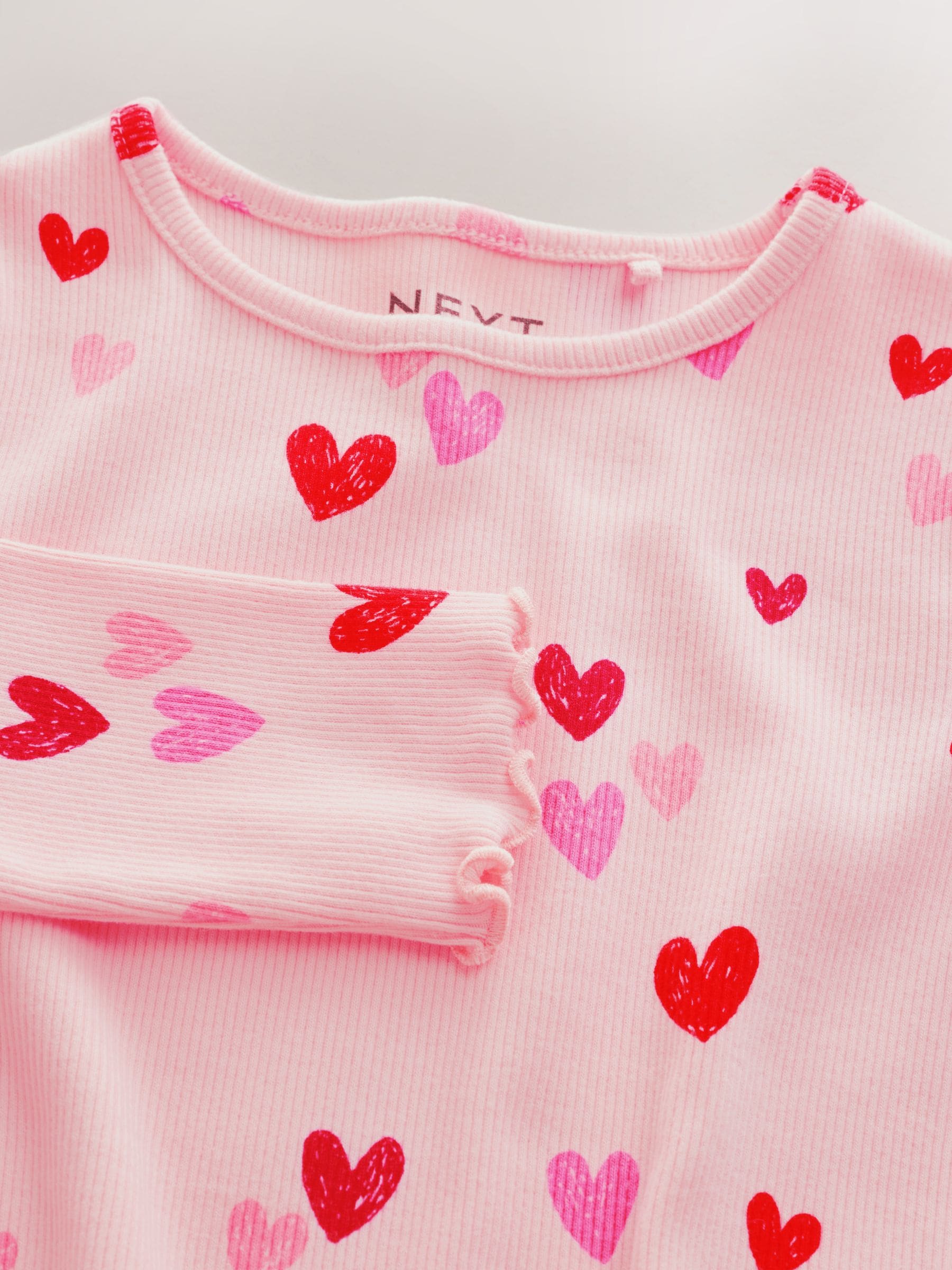 Dsiney Kidz - Pink Heart Rib Long Sleeve T-Shirt (3mths-7yrs) image 8