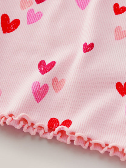 Dsiney Kidz - Pink Heart Rib Long Sleeve T-Shirt (3mths-7yrs) image 9