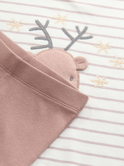 Neutral Reindeer Long Sleeve Top and Flare Set (3mths-7yrs)