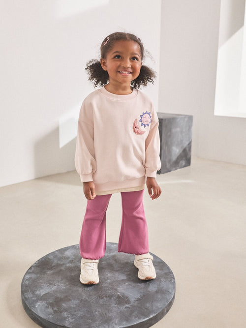 Dsiney Kidz - Pink Stars Long Sleeve Top and Flare Set (3mths-7yrs) image 1