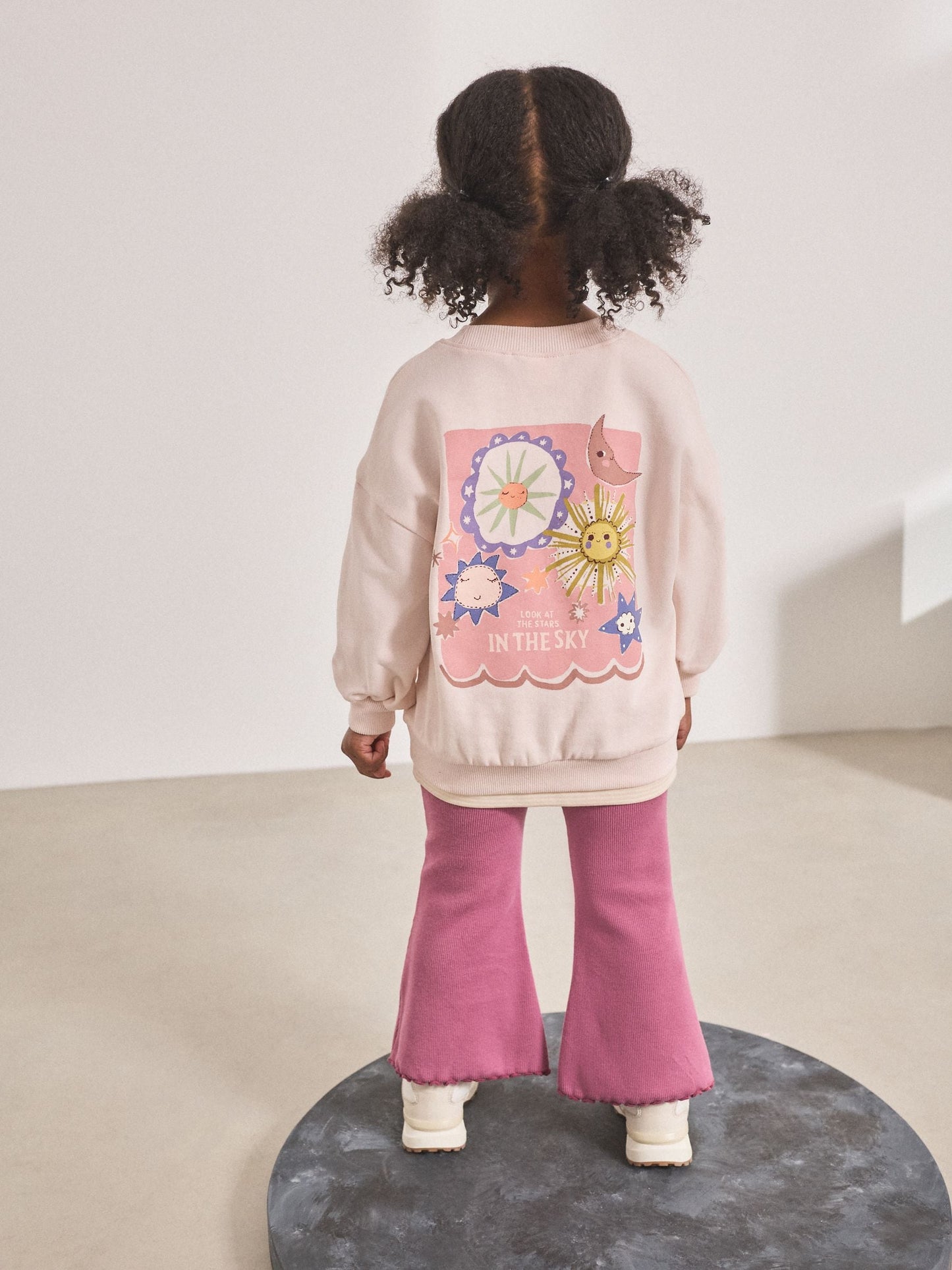 Pink Stars Long Sleeve Top and Flare Set (3mths-7yrs) image 2