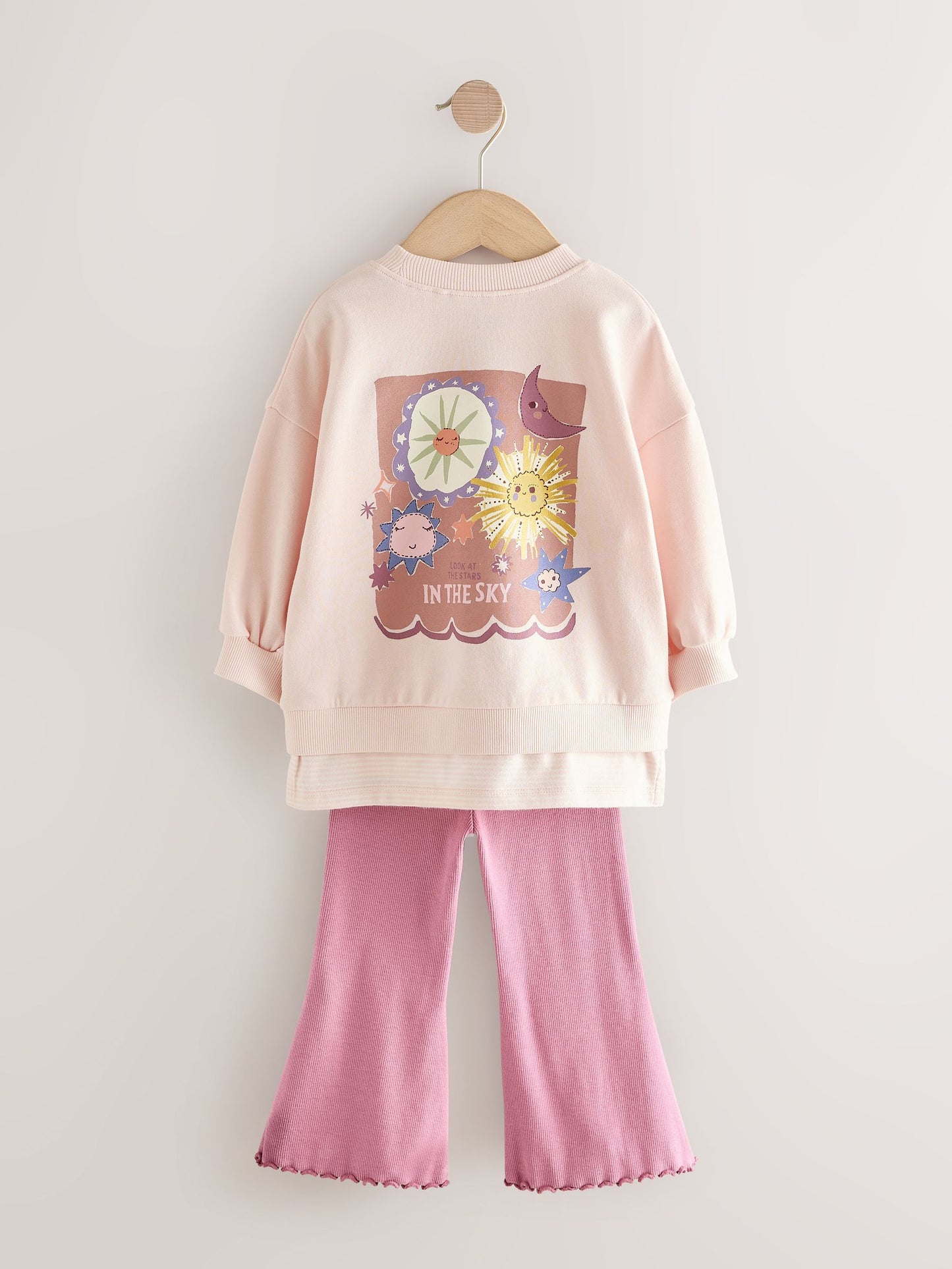 Pink Stars Long Sleeve Top and Flare Set (3mths-7yrs) image 7