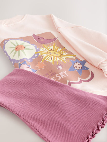 Pink Stars Long Sleeve Top and Flare Set (3mths-7yrs) image 8