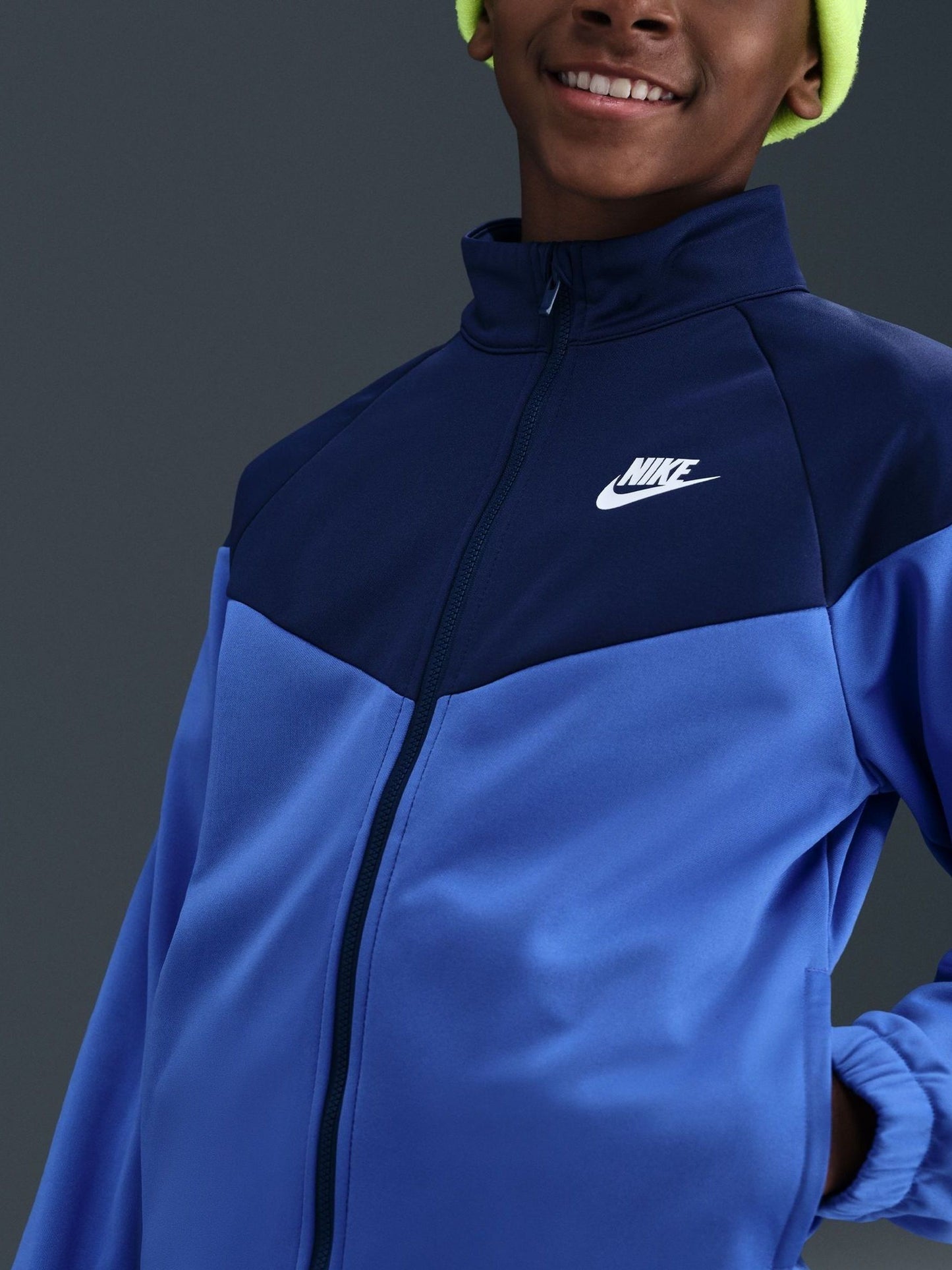 Dsiney Kidz - Nike Comet Blue Dri-Fit Poly Zip Through Tracksuit image 3