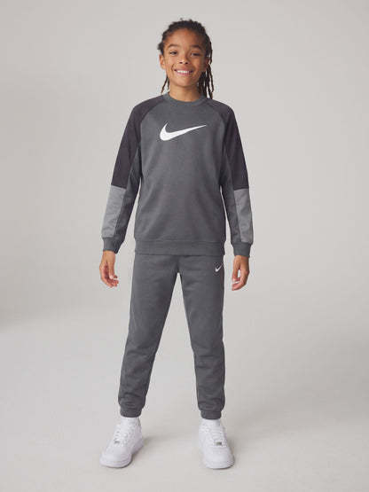 Dsiney Kidz - Nike Grey Dri-FIT Poly Crew Tracksuit image 1