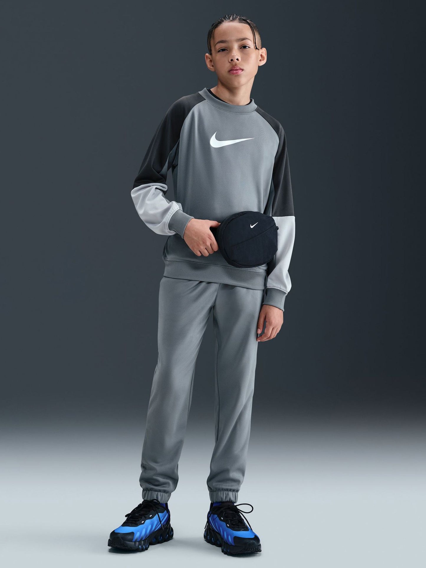 Dsiney Kidz - Nike Grey Dri-FIT Poly Crew Tracksuit image 2
