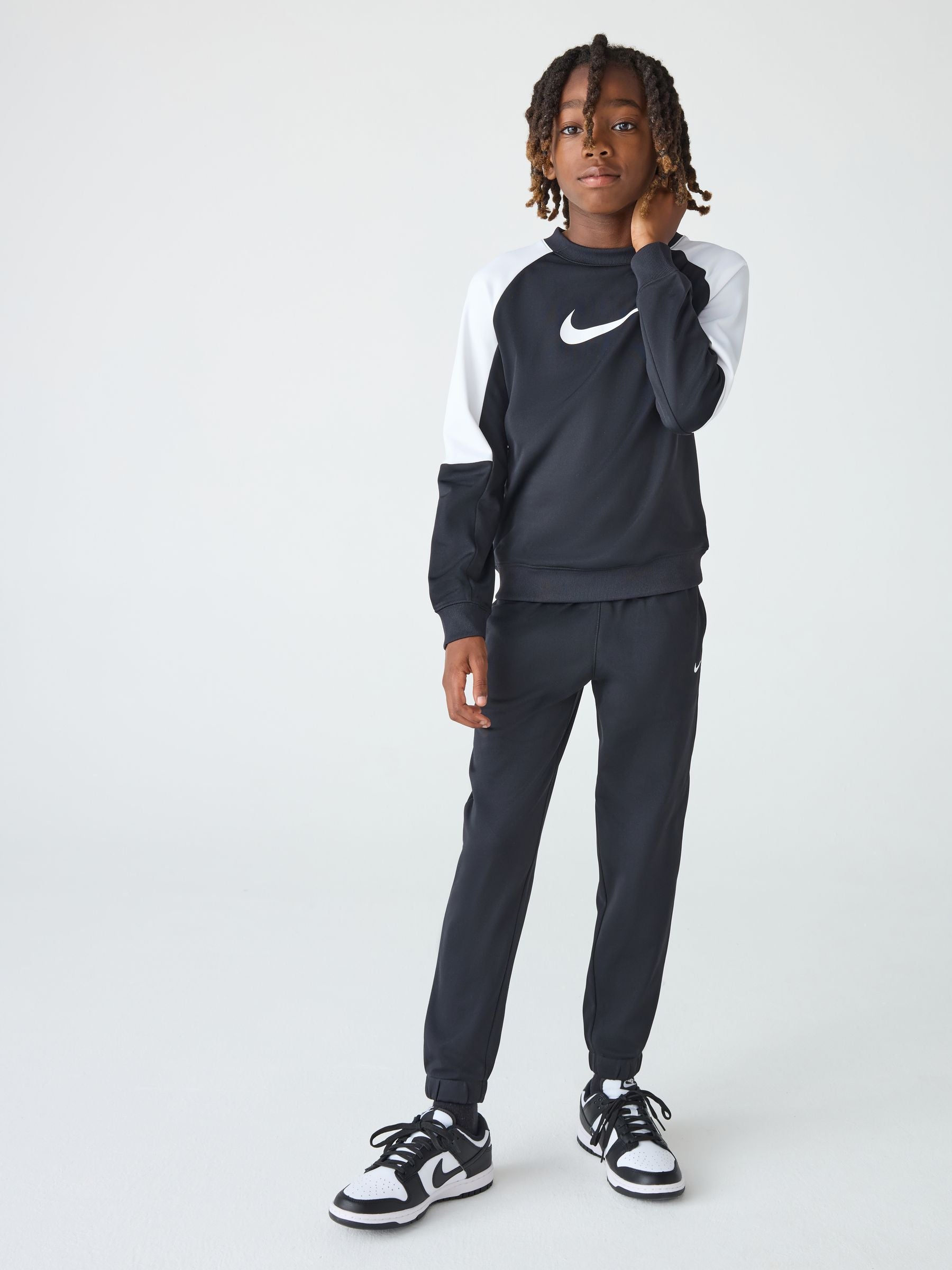 Dsiney Kidz - Nike Black Dri-FIT Poly Crew Tracksuit image 1