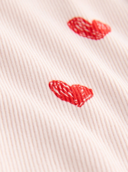Light Pink Heart Rib Flare Leggings (3mths-7yrs) image 6