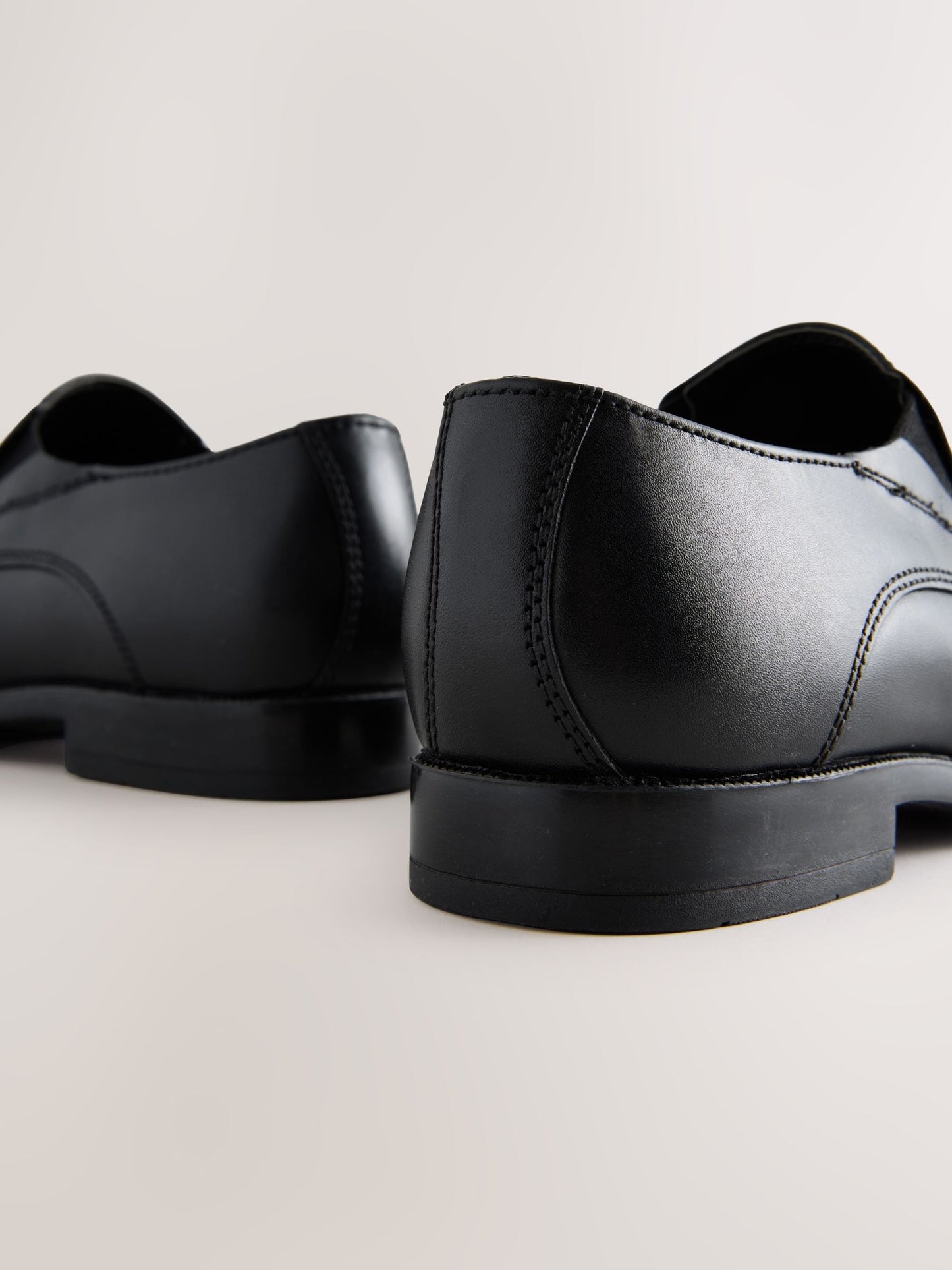 Black Leather Loafer School Shoes image 4