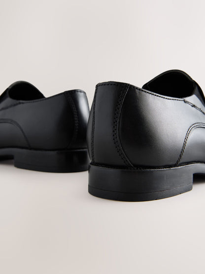 Black Leather Loafer School Shoes image 4