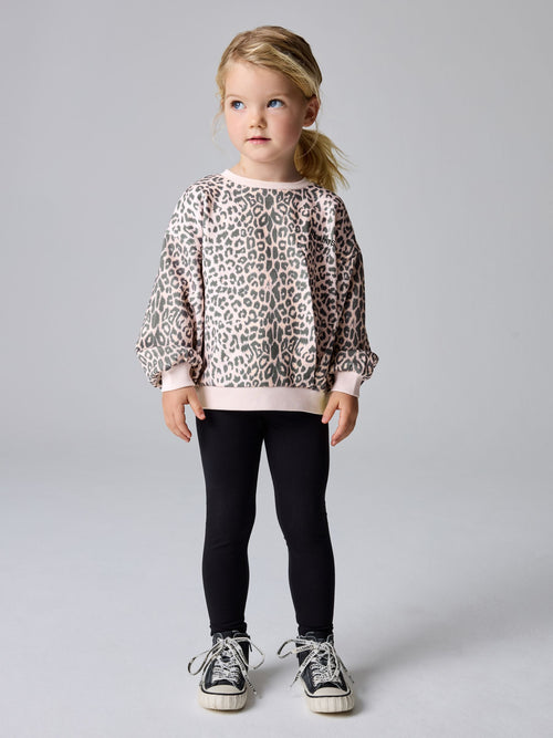 smALLSAINTS Pink Leopard Rihan Younger Girls Sweatshirt and Leggigs Set image 1