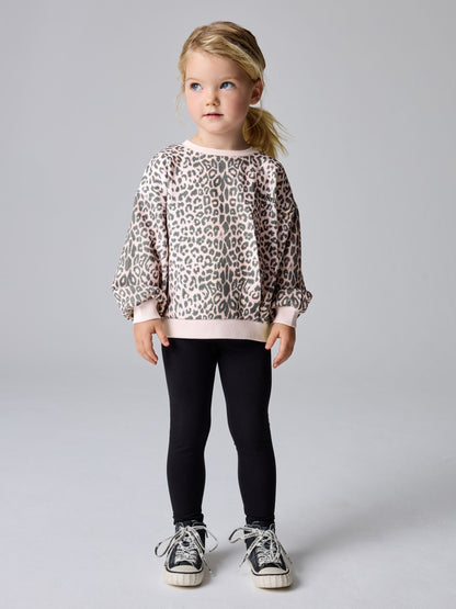 smALLSAINTS Pink Leopard Rihan Younger Girls Sweatshirt and Leggigs Set image 1