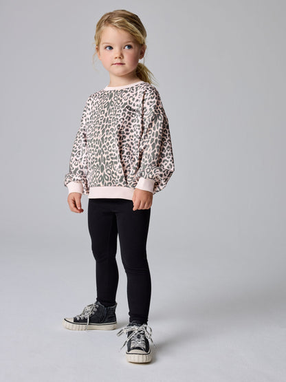 smALLSAINTS Pink Leopard Rihan Younger Girls Sweatshirt and Leggigs Set image 3