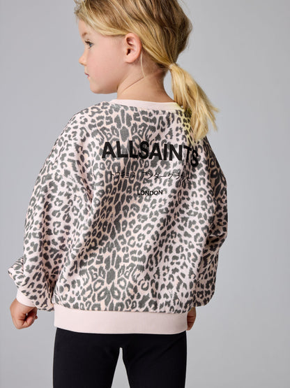 smALLSAINTS Pink Leopard Rihan Younger Girls Sweatshirt and Leggigs Set image 4