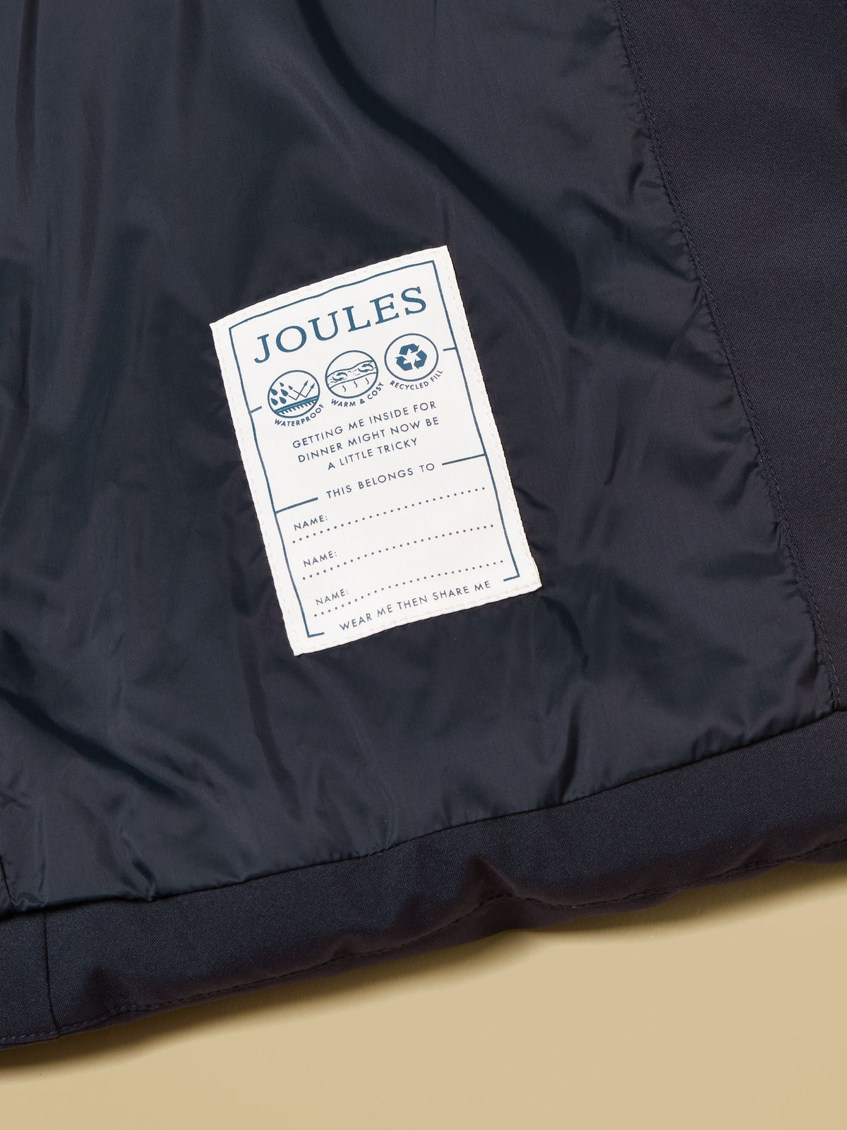 Joules Kids' Padwell Navy Waterproof Padded Coat - image 5