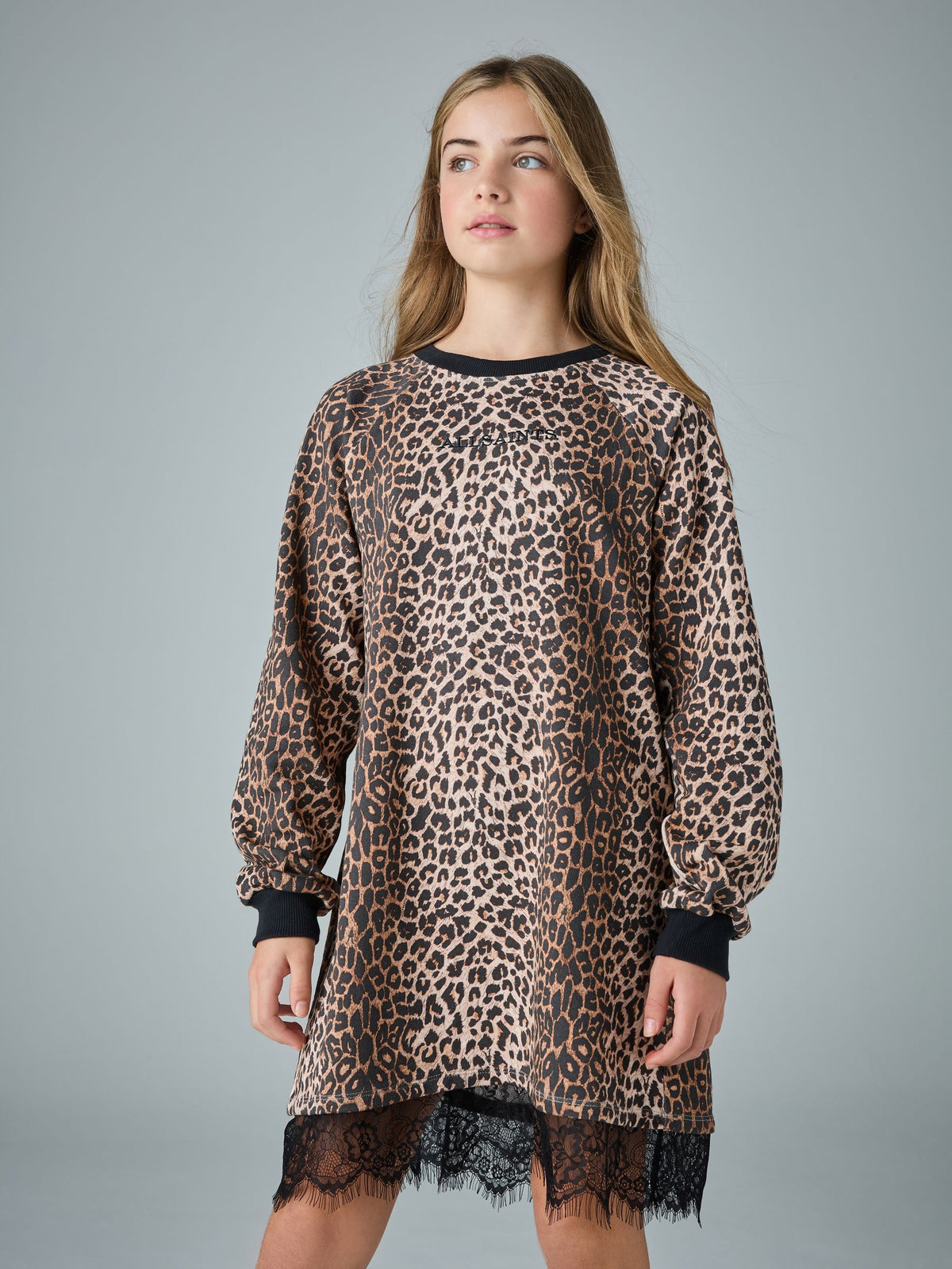 smALLSAINTS Leopard Lee Lace Sweat Dress - image 1