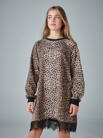 smALLSAINTS Leopard Lee Lace Sweat Dress - image 1