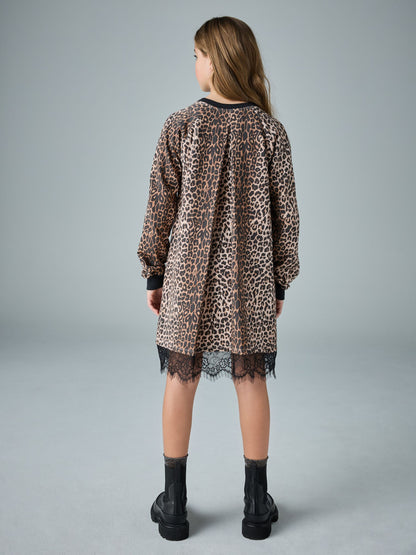 smALLSAINTS Leopard Lee Lace Sweat Dress - image 3