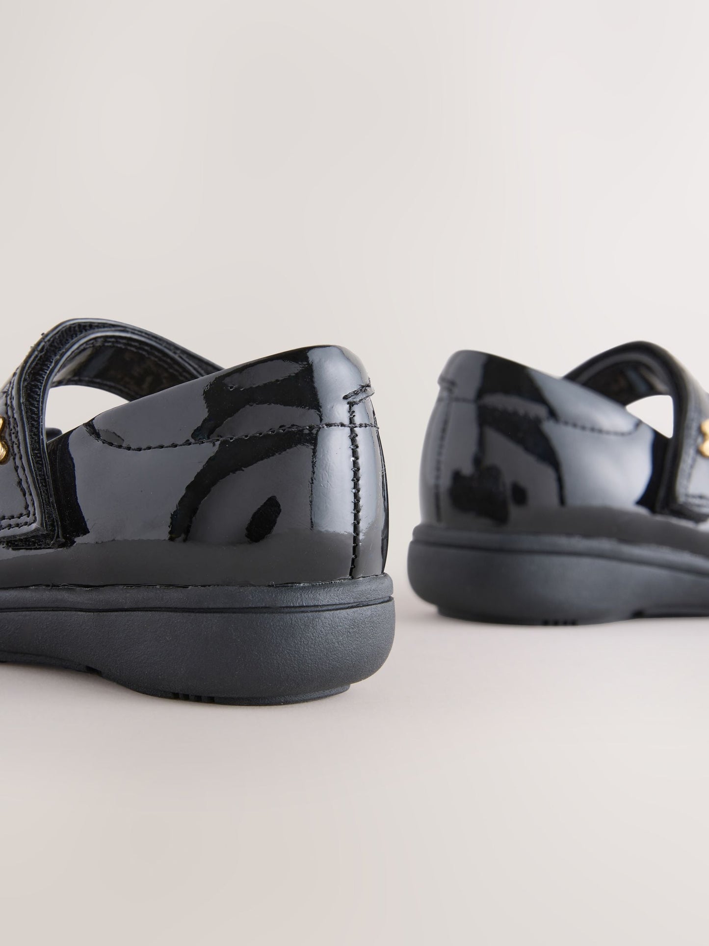 Black Patent Standard Fit (F) Bow Mary Jane School Shoes image 5