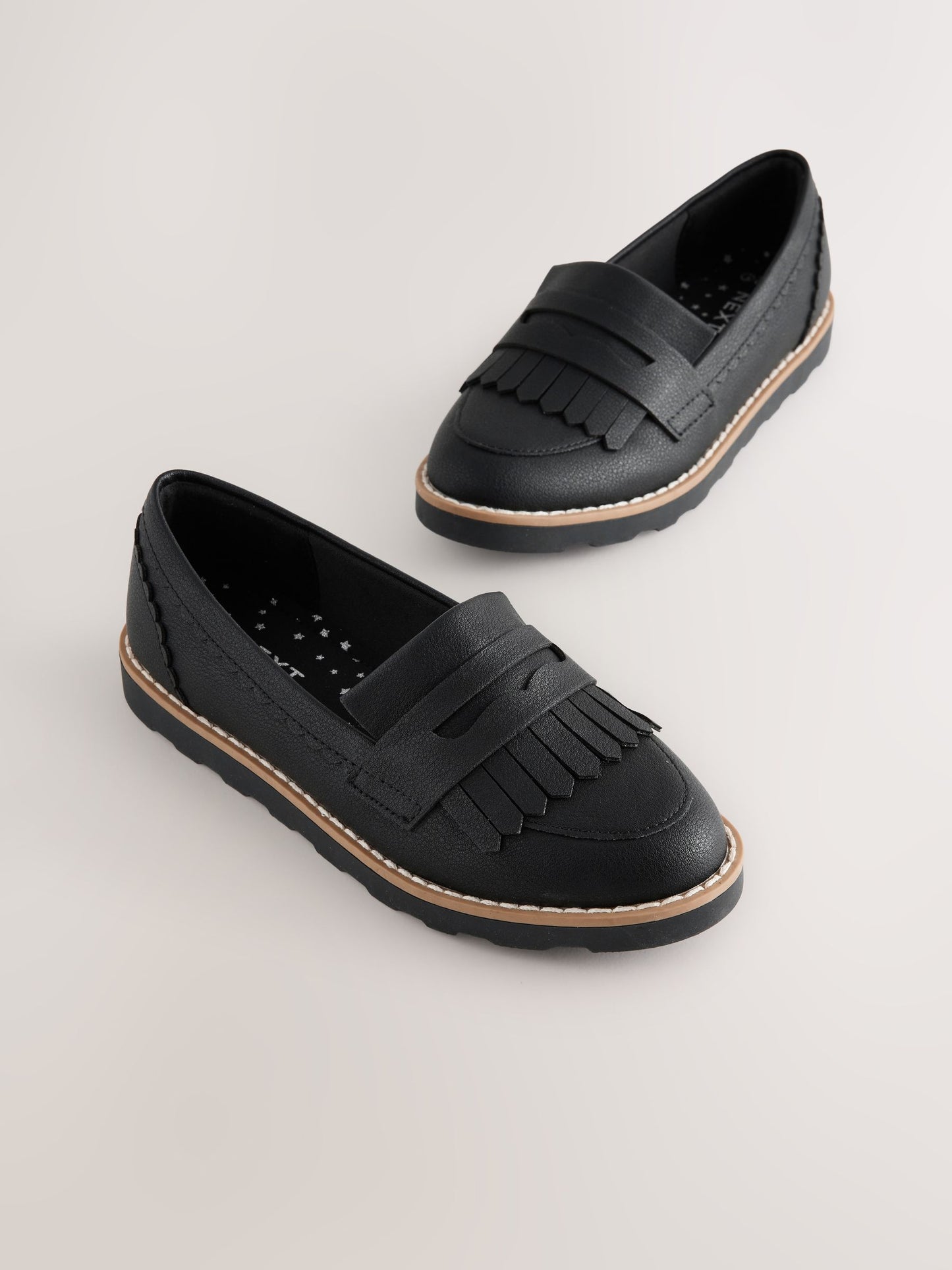 Black Standard Fit (F) School Loafers image 1