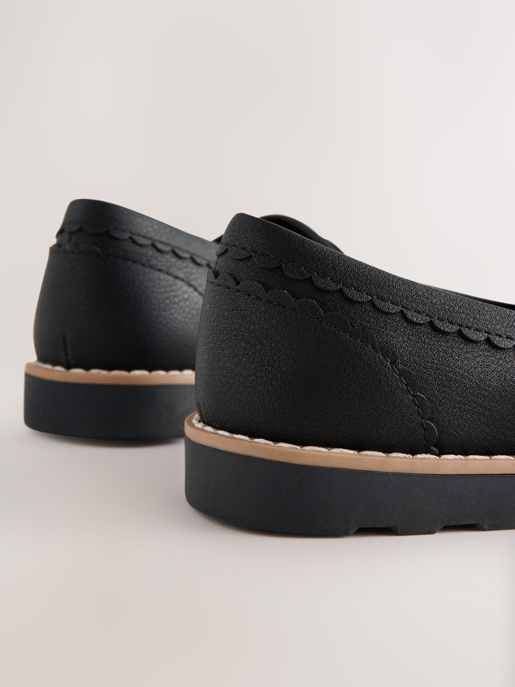 Black Standard Fit (F) School Loafers image 5