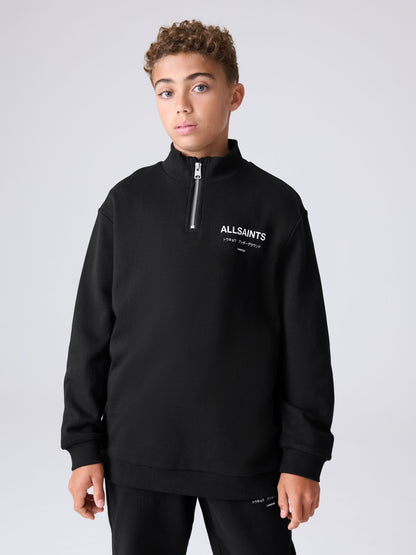 smALLSAINTS Black Underground Oversized Half Zipped Sweatshirt - image 1