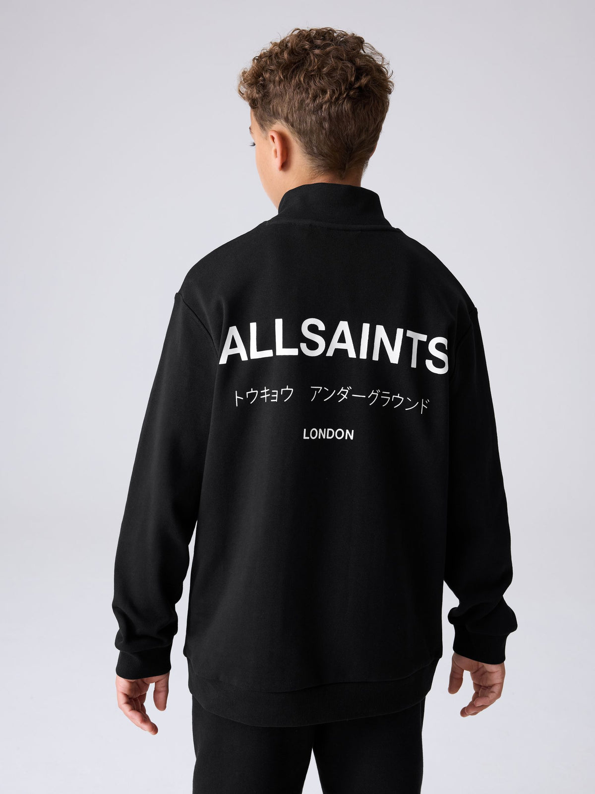 smALLSAINTS Black Underground Oversized Half Zipped Sweatshirt - image 2
