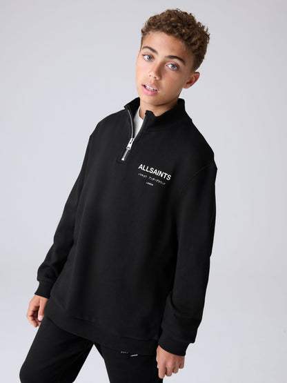 smALLSAINTS Black Underground Oversized Half Zipped Sweatshirt - image 3