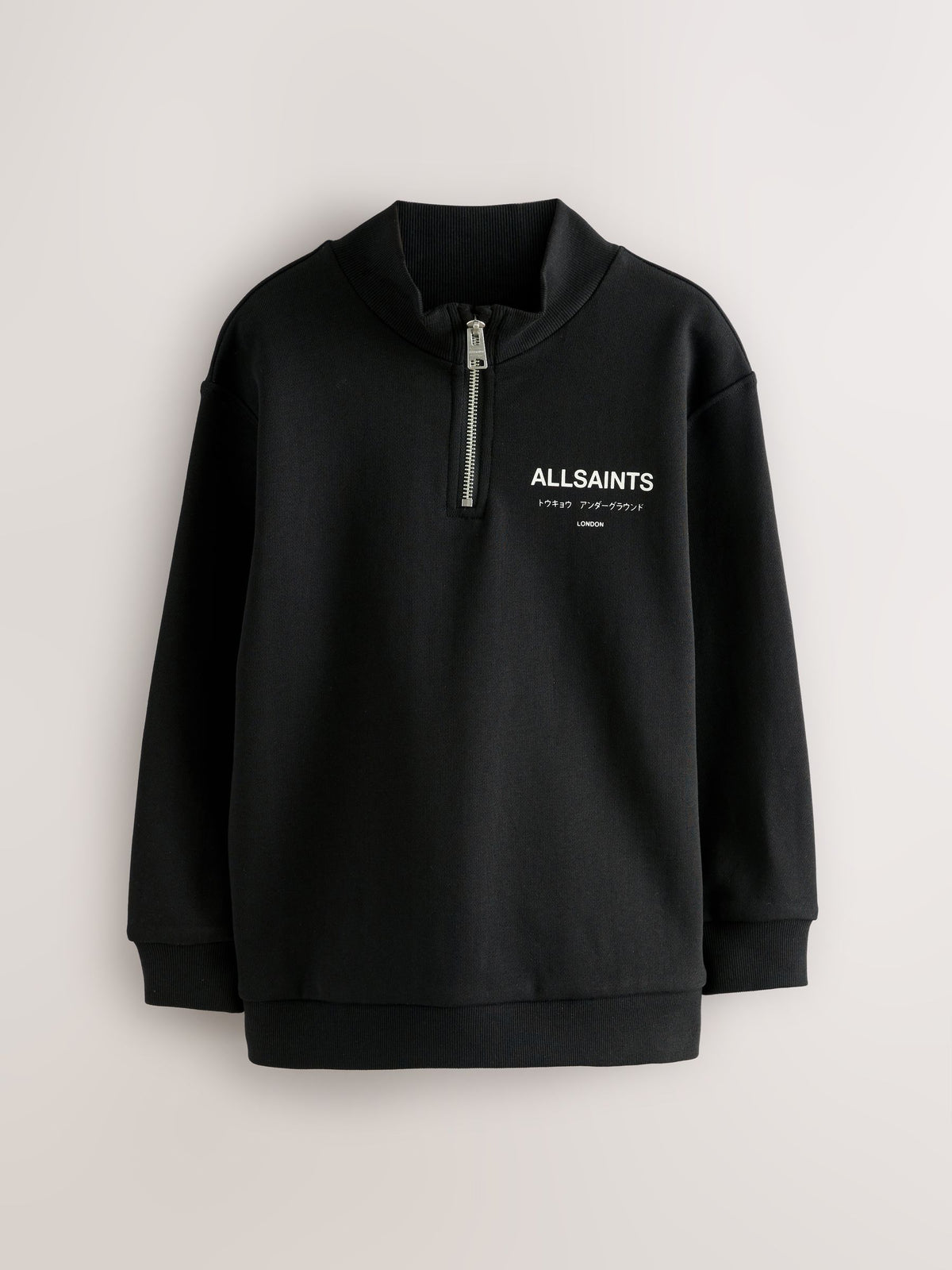 smALLSAINTS Black Underground Oversized Half Zipped Sweatshirt - image 6