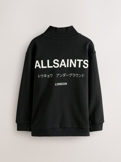 smALLSAINTS Black Underground Oversized Half Zipped Sweatshirt - image 7