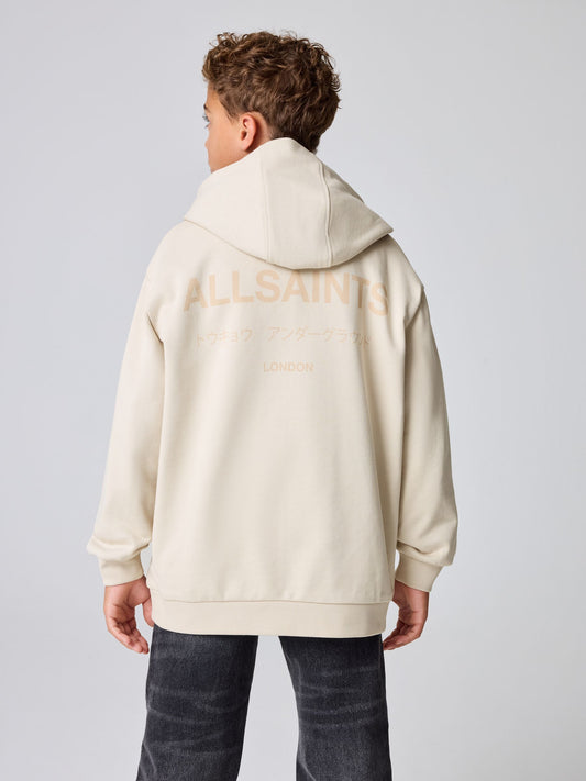 smALLSAINTS Beige Oversized Underground Pullover Hoodie - image 2