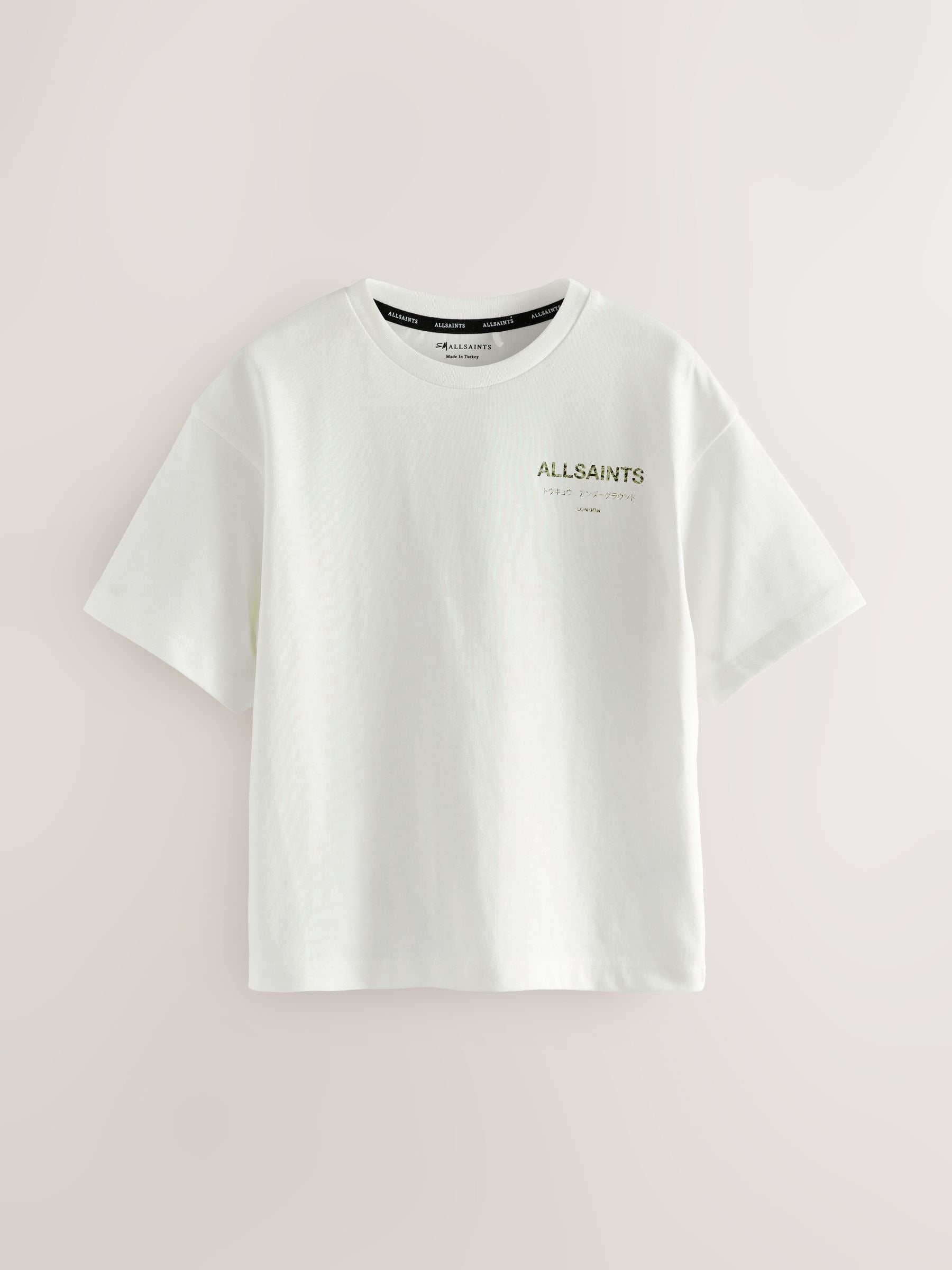 Dsiney Kidz - smALLSAINTS White/Camo Oversized Underground Crew Neck Cotton T-Shirt image 5