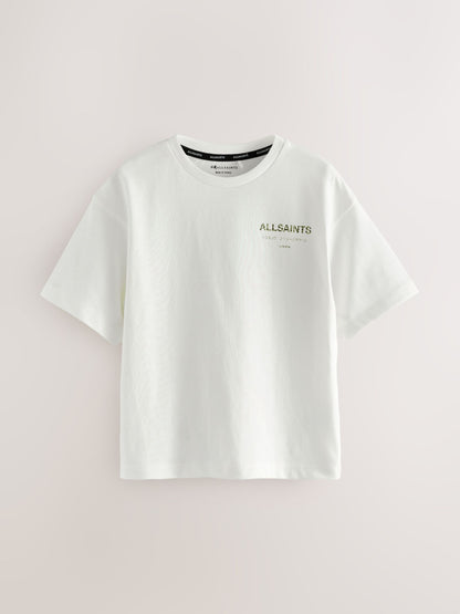 Dsiney Kidz - smALLSAINTS White/Camo Oversized Underground Crew Neck Cotton T-Shirt image 5