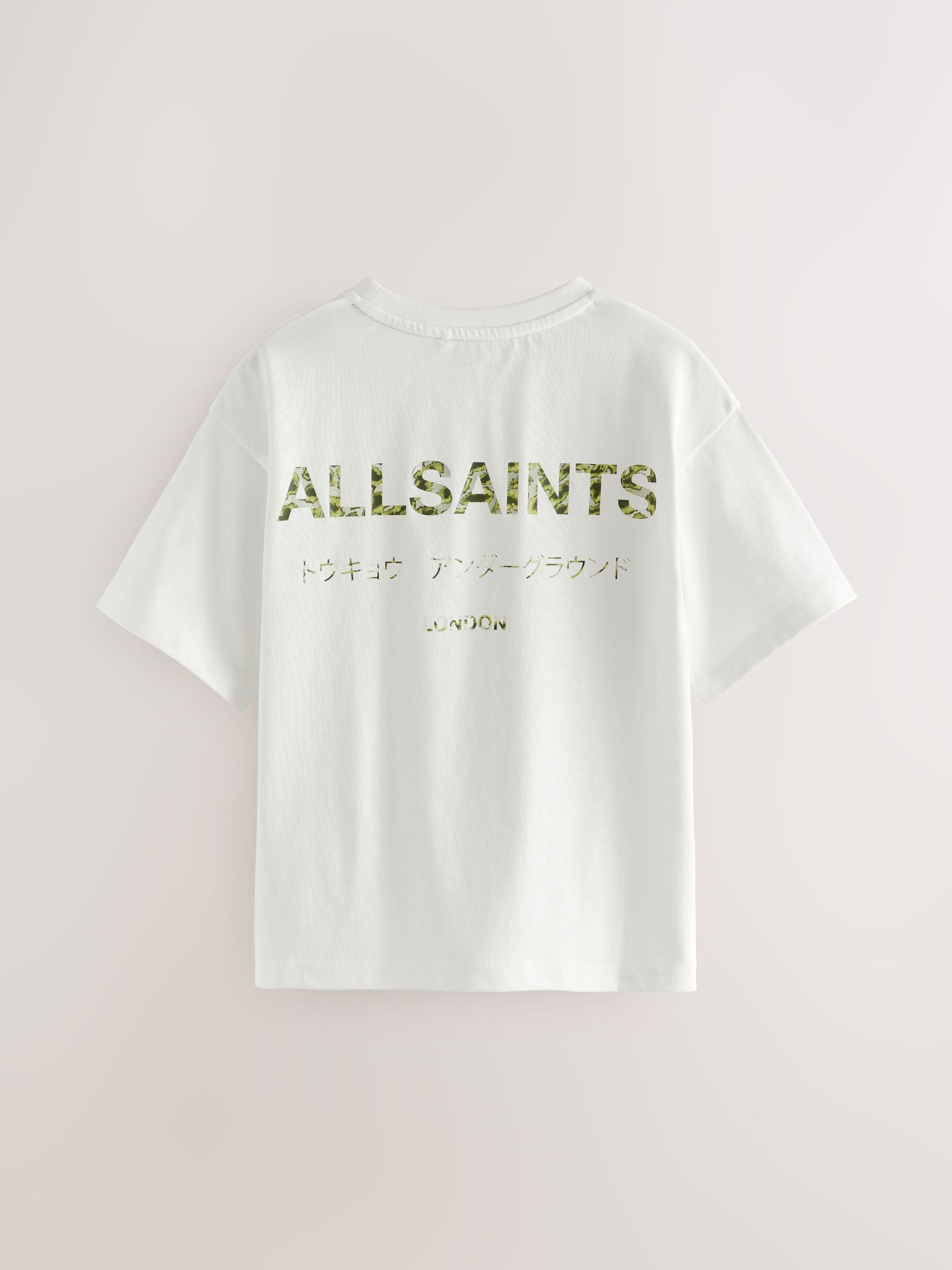 Dsiney Kidz - smALLSAINTS White/Camo Oversized Underground Crew Neck Cotton T-Shirt image 6