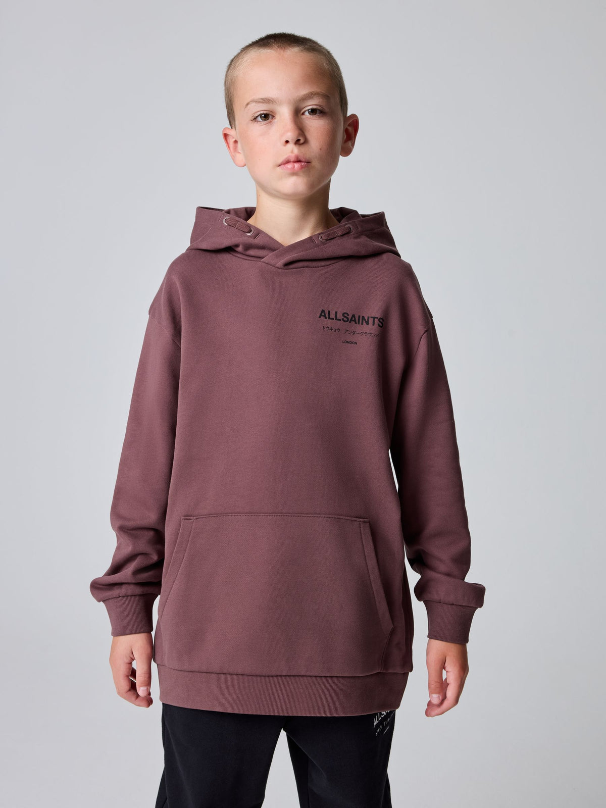 smALLSAINTS Chestnut Brown Oversized Underground Pullover Hoodie - image 1