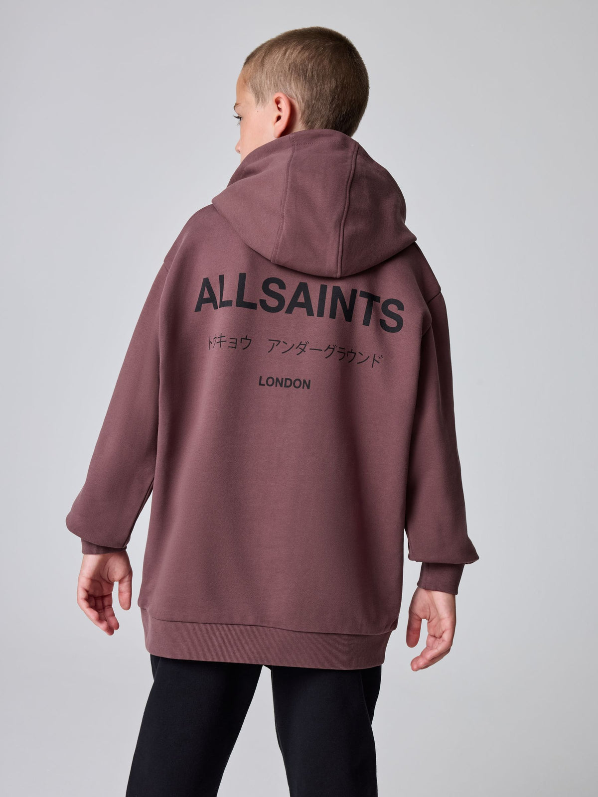 smALLSAINTS Chestnut Brown Oversized Underground Pullover Hoodie - image 2
