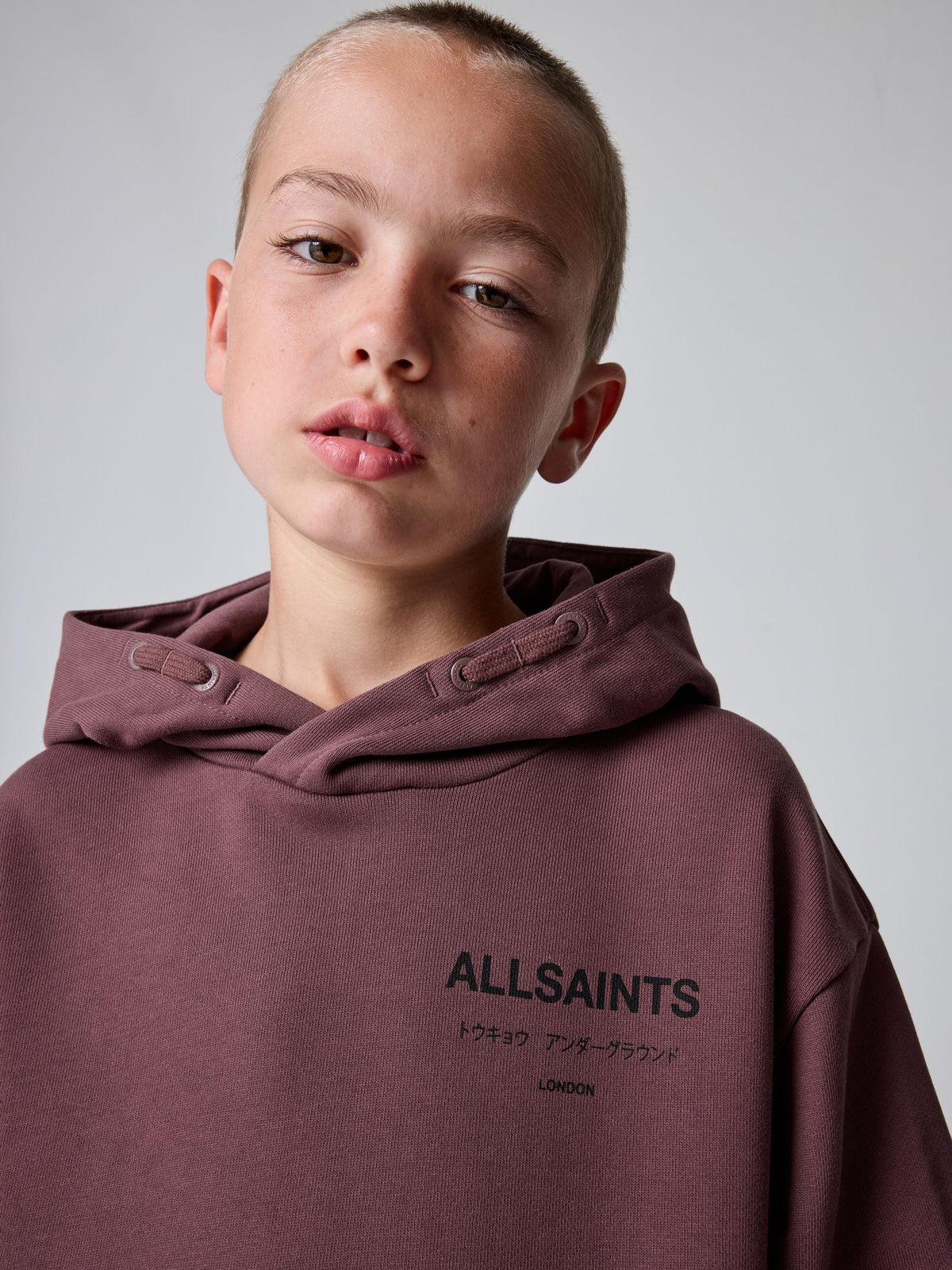 smALLSAINTS Chestnut Brown Oversized Underground Pullover Hoodie - image 3