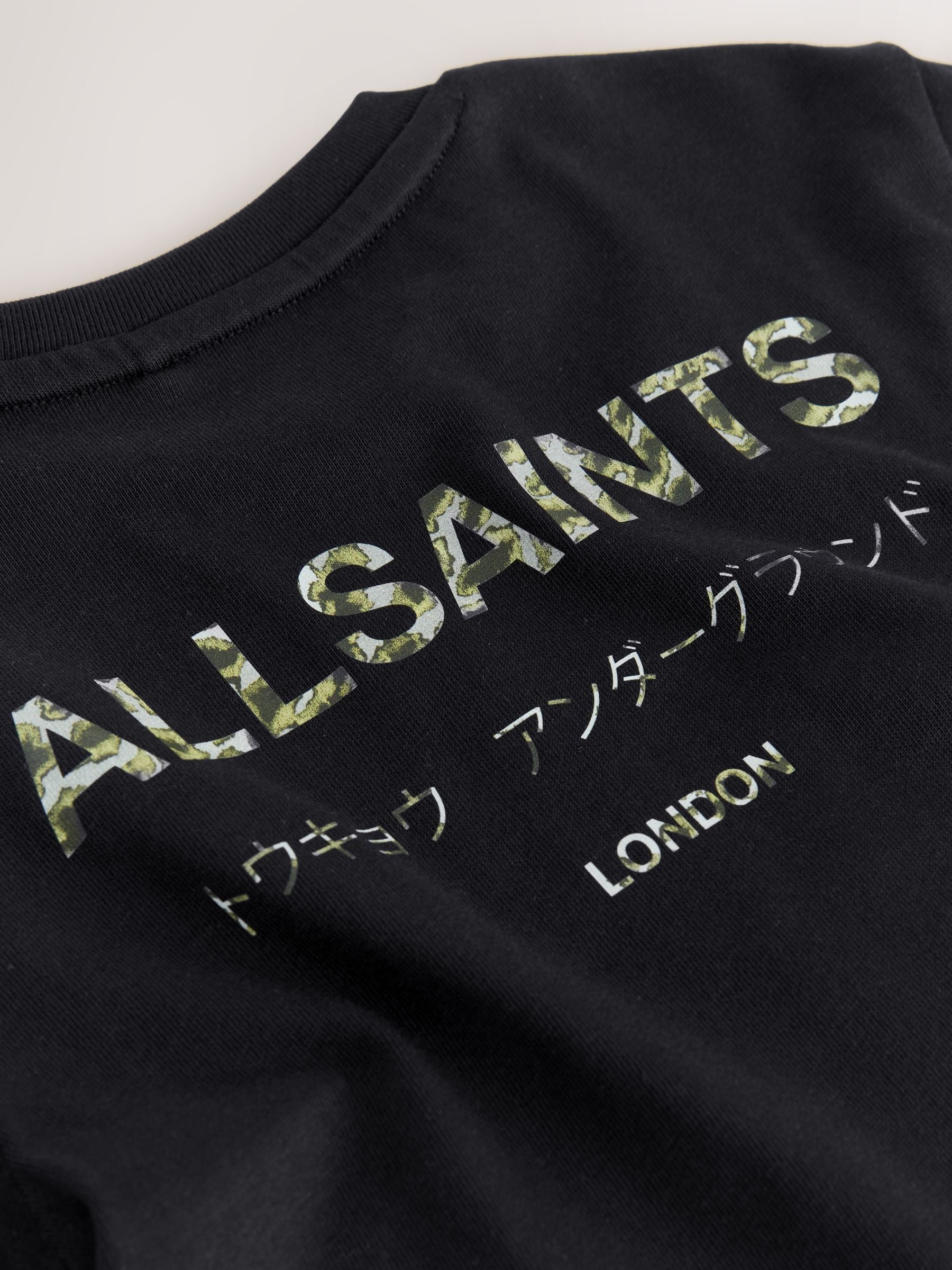 smALLSAINTS Black/Camo Younger Oversized Underground Crew Neck T-Shirt image 4