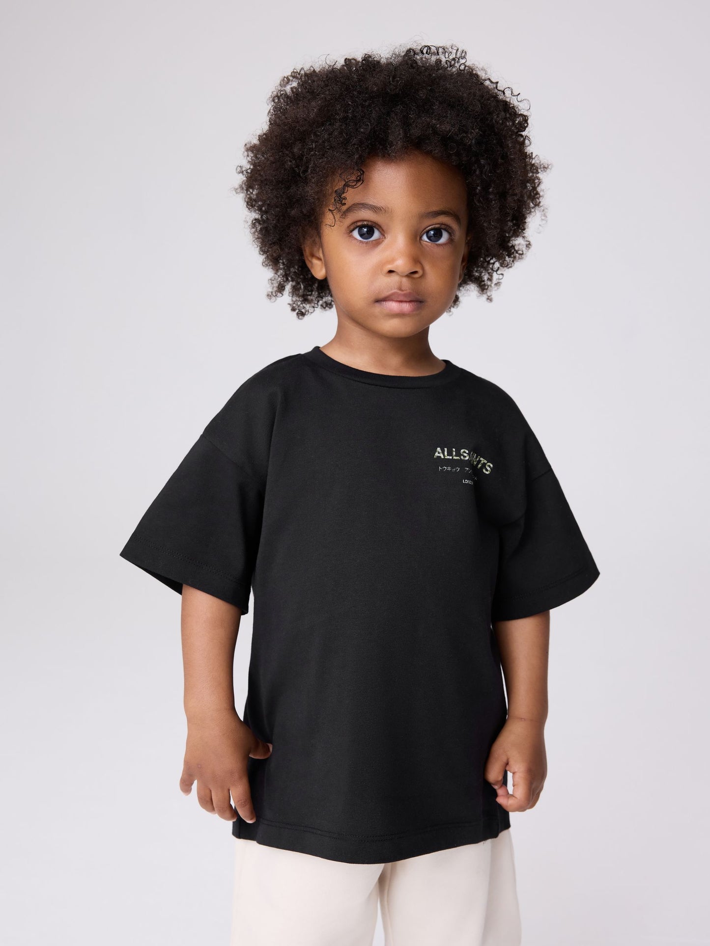 smALLSAINTS Black/Camo Younger Oversized Underground Crew Neck T-Shirt image 5