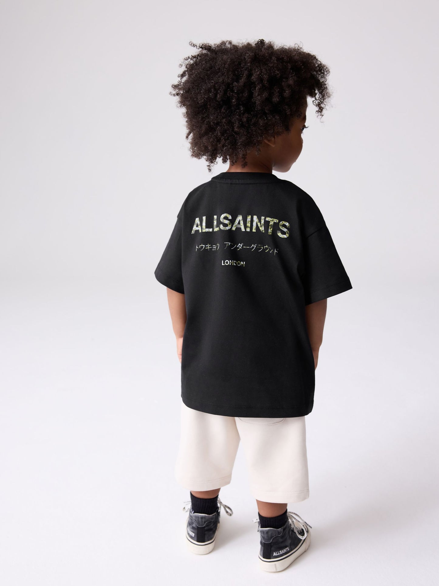 smALLSAINTS Black/Camo Younger Oversized Underground Crew Neck T-Shirt image 7
