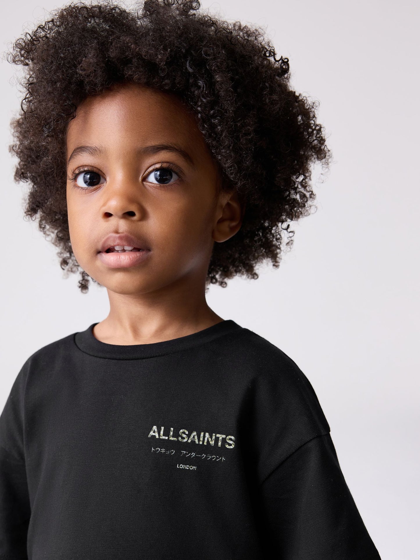 smALLSAINTS Black/Camo Younger Oversized Underground Crew Neck T-Shirt image 8