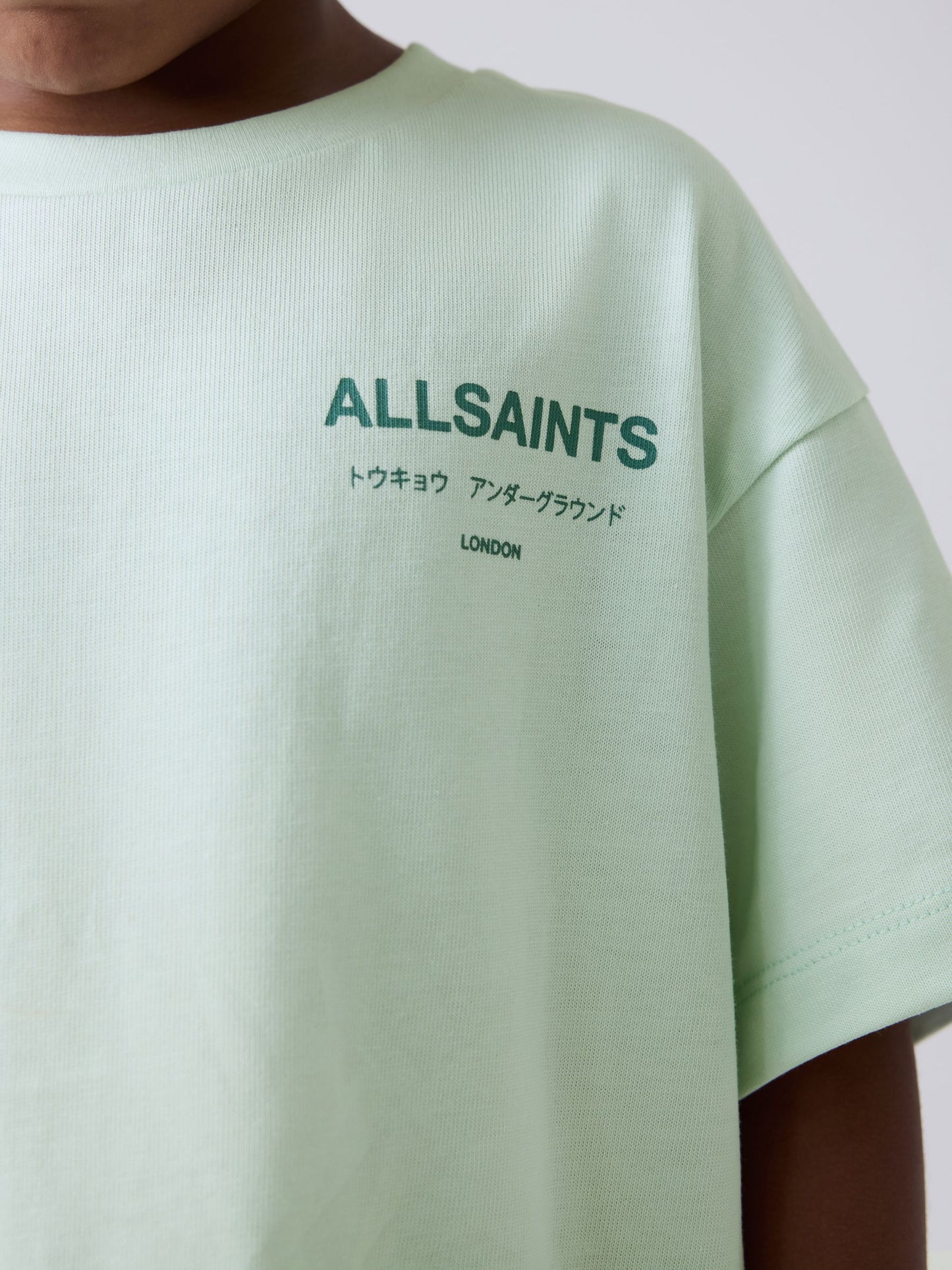 smALLSAINTS Mint Green Younger Oversized Underground Crew Neck T-Shirt image 4