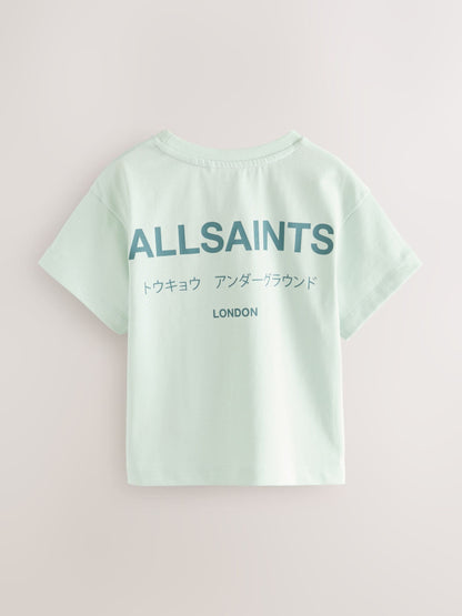 smALLSAINTS Mint Green Younger Oversized Underground Crew Neck T-Shirt image 6