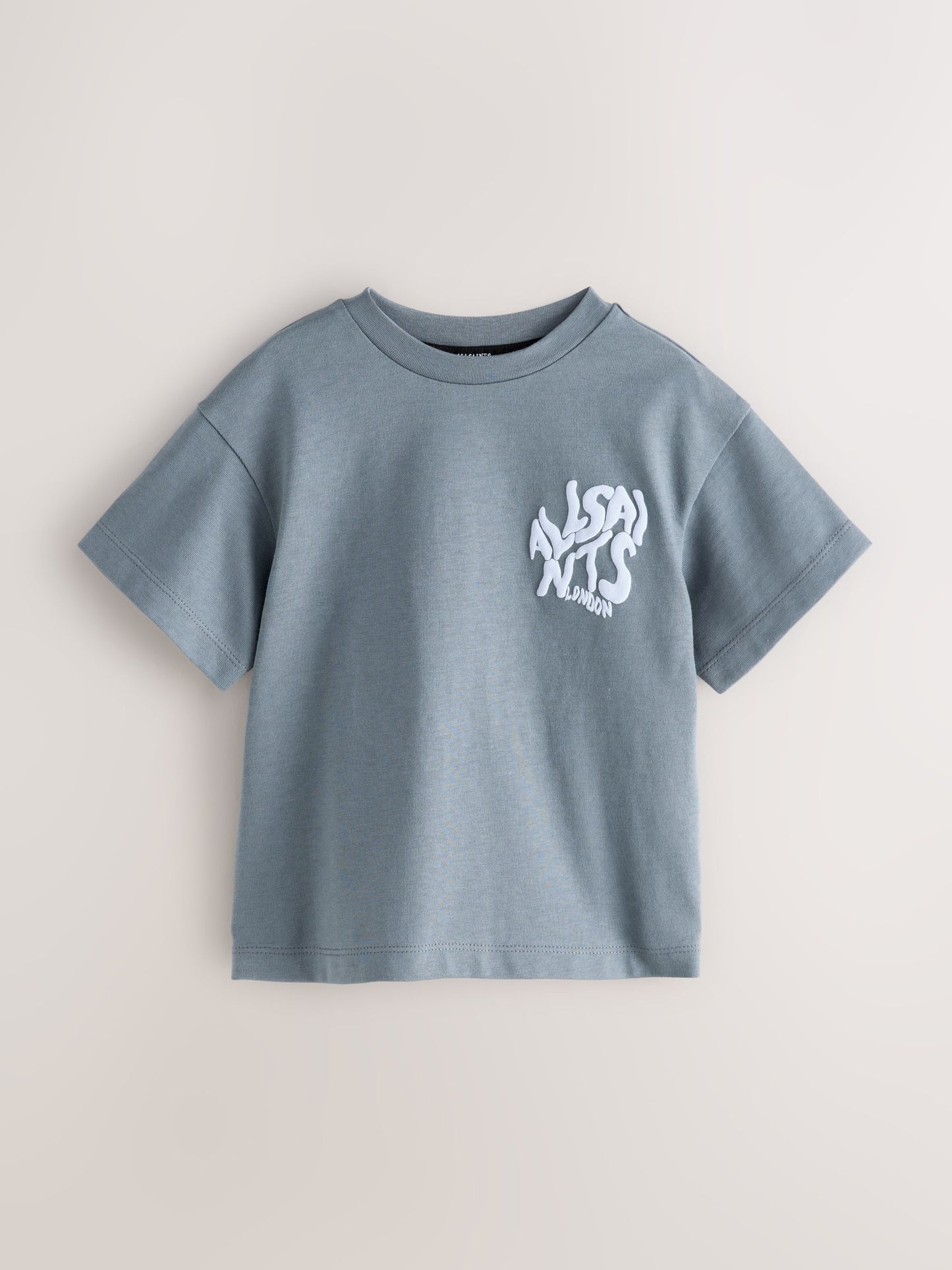 smALLSAINTS Slate Grey Orlando Logo Oversized Crew Neck T-Shirt image 5