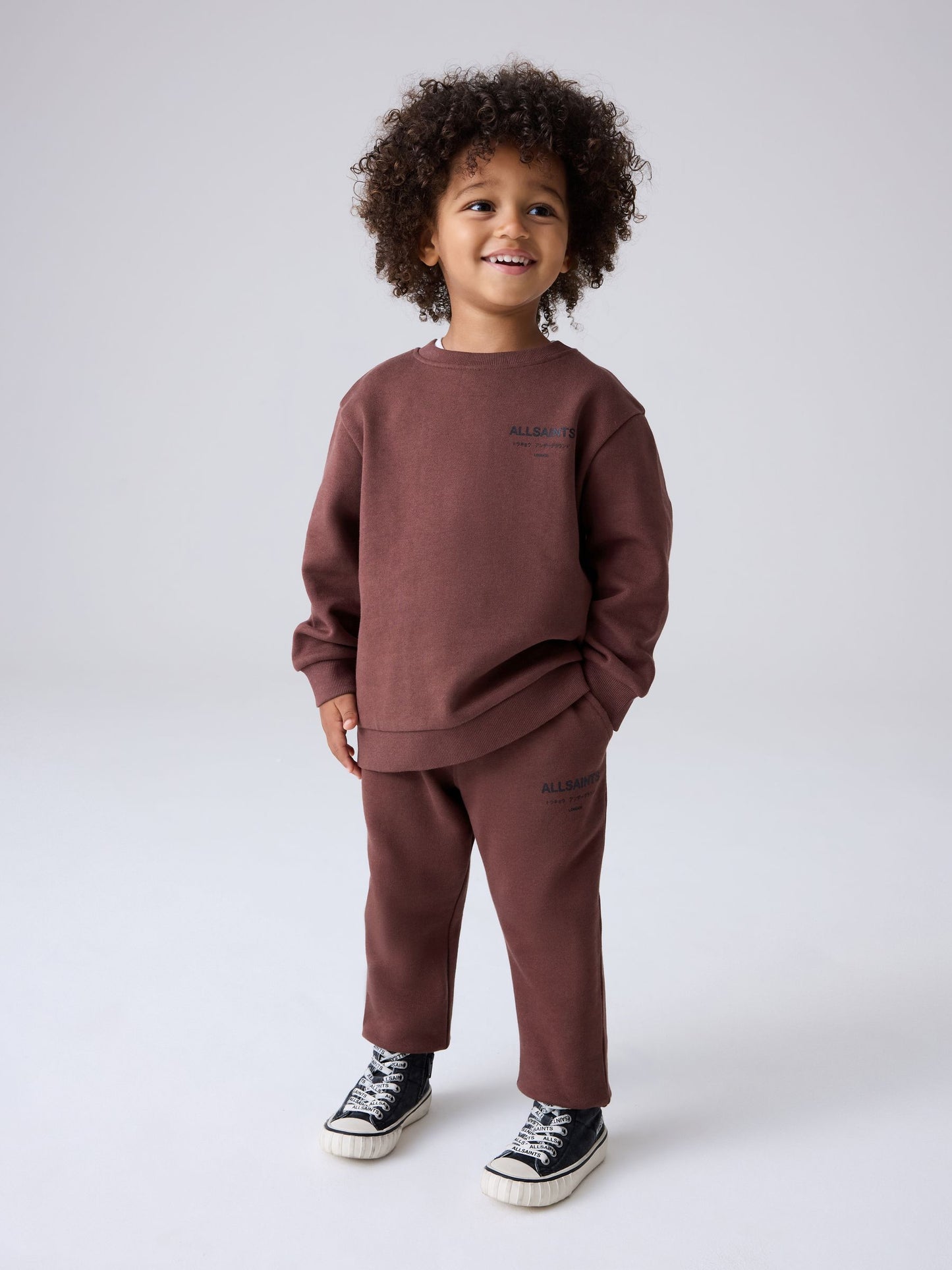 Dsiney Kidz - smALLSAINTS Dark Red Underground Oversized Younger Boys Sweatshirt and Joggers Set image 1