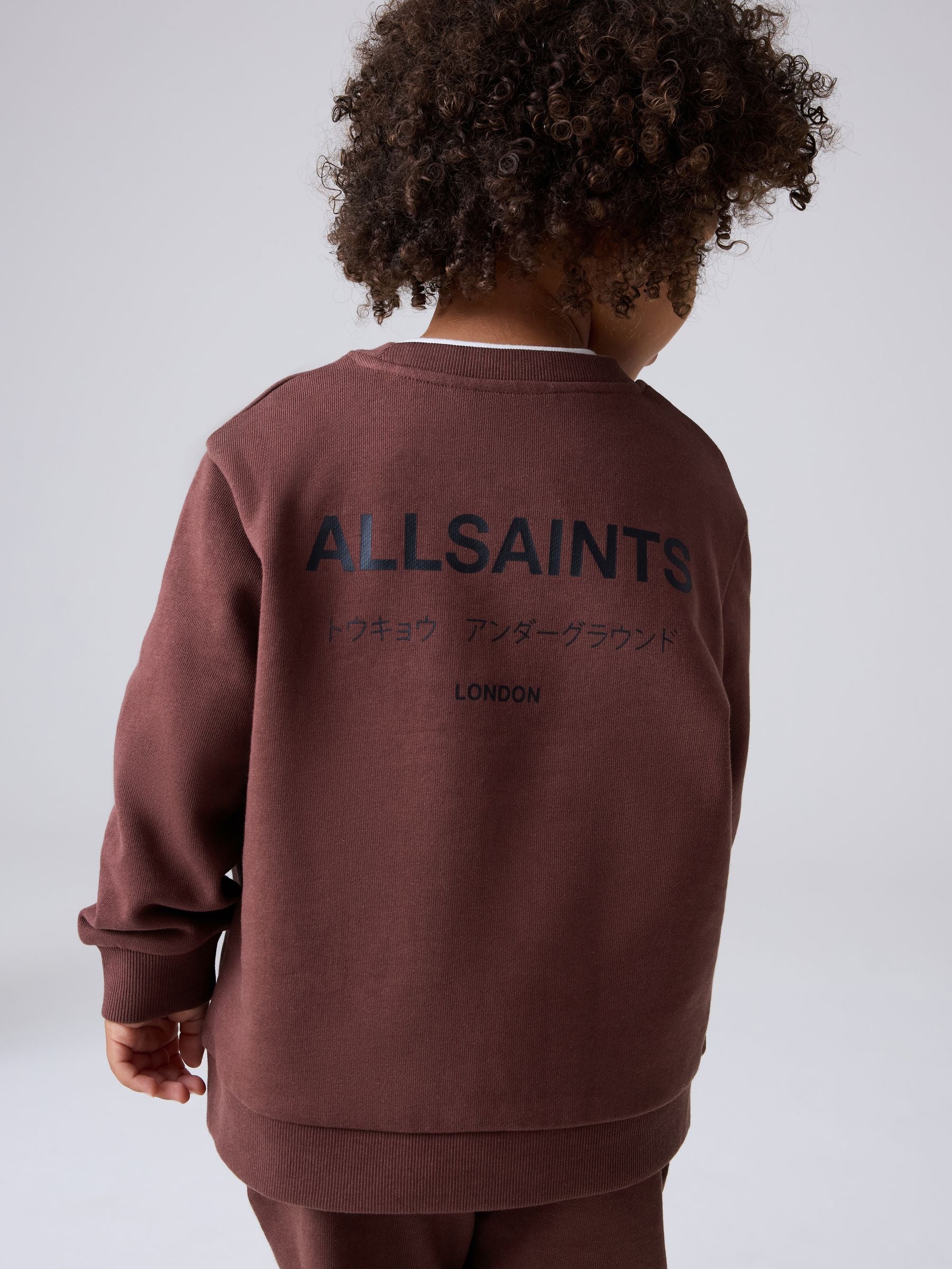 Dsiney Kidz - smALLSAINTS Dark Red Underground Oversized Younger Boys Sweatshirt and Joggers Set image 3