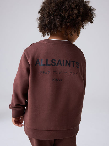 Dsiney Kidz - smALLSAINTS Dark Red Underground Oversized Younger Boys Sweatshirt and Joggers Set image 3
