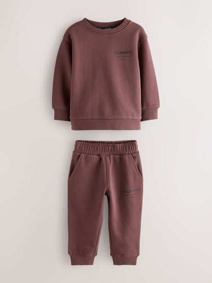 Dsiney Kidz - smALLSAINTS Dark Red Underground Oversized Younger Boys Sweatshirt and Joggers Set image 6